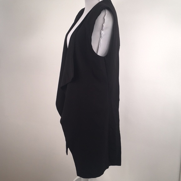 β
SOLD Black LONG FLOWY Vest Ladies Medium - Picture 3 of 12